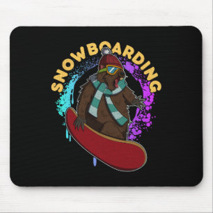 Snowboard Skifahren Snowboarder Wettbewerb Mousepad