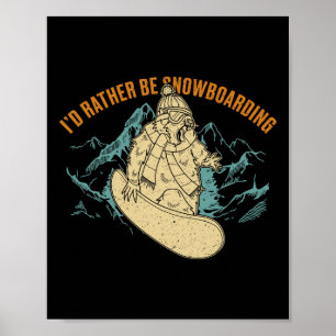 Snowboard Skifahren Snowboarder Wettbewerb Poster