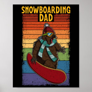Snowboard Skifahren Snowboarder Wettbewerb Poster