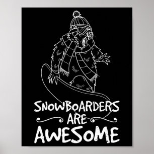 Snowboard Skifahren Snowboarder Wettbewerb Poster