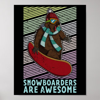 Snowboard Skifahren Snowboarder Wettbewerb Poster