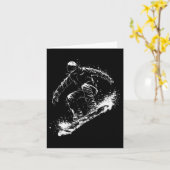 Snowboard-Sliding im Stil Karte (Gelbe Blume)