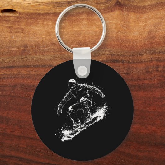 Snowboard-Sliding im Stil Schlüsselanhänger (Vorderseite)