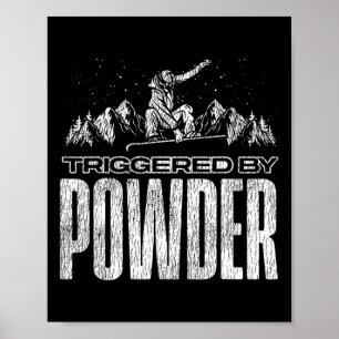 Snowboard-Snowboard, ausgelöst durch Powder Poster
