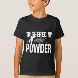 Snowboard-Snowboard, ausgelöst durch Pulver 1 T-Shirt
