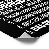 Snowboard Snowboard Bacon 5 Dinge, die ich mag Alm Poster (Ecke)