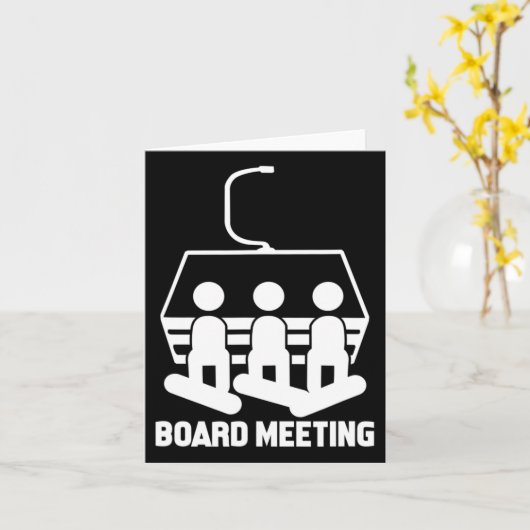 Snowboard Snowboard Funny Snowboarder Karte (Gelbe Blume)