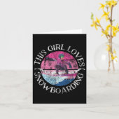 Snowboard Snowboard Girl Vintag Retro Dieser Gir Karte (Gelbe Blume)