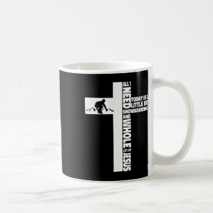 Snowboard Snowboard Jesus Faith Cross Christlich Kaffeetasse