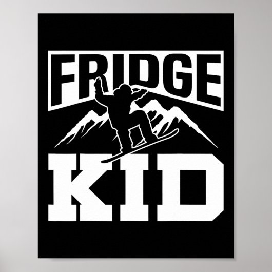 Snowboard Snowboard Kühlschrank Kind 1 Poster (Vorne)