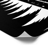 Snowboard Snowboard Pine Tree Snowboarder Poster (Ecke)