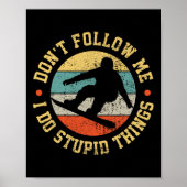 Snowboard Snowboard Retro Vintag Poster (Vorne)