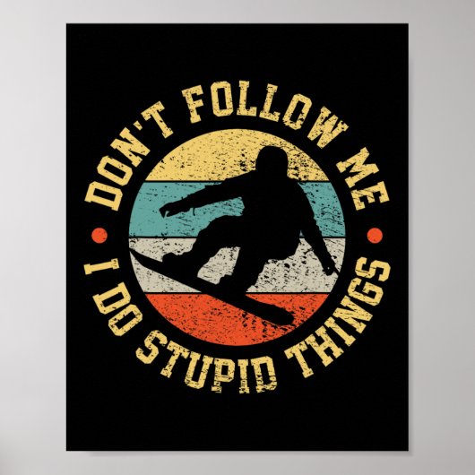 Snowboard Snowboard Retro Vintag Poster (Vorne)