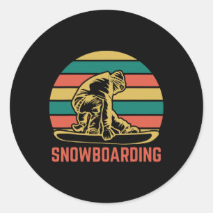 Snowboard Snowboard Runder Aufkleber