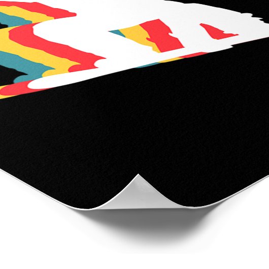 Snowboard Snowboard Snowboarder Retro Poster (Ecke)