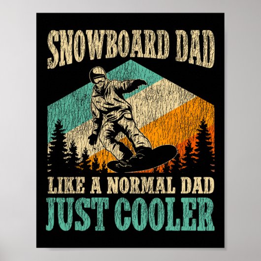 Snowboard Snowboard Vater Vater Vintag Retro Sn Poster (Vorne)
