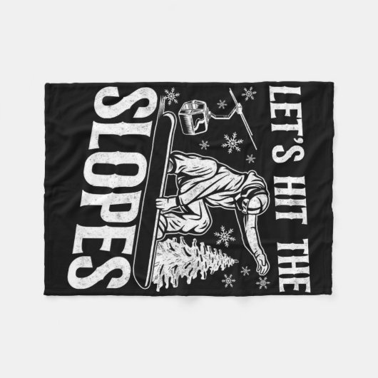 Snowboard-Snowboard Vintag 19 Fleecedecke (Vorderseite (Horizontal))