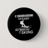 Snowboard Snowboard Vintag 3 Button (Vorderseite)