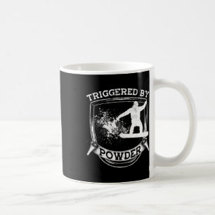 Snowboard-Snowboard Vintag ausgelöst durch Powder Kaffeetasse