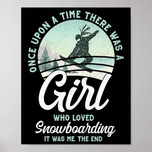 Snowboard Snowboard Vintag Girl 1 Poster (Vorne)