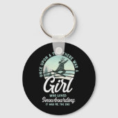 Snowboard Snowboard Vintag Girl 1 Schlüsselanhänger (Vorderseite)