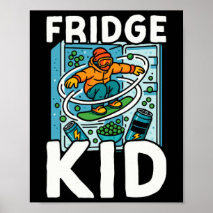 Snowboard Snowboard Vintag Retro Kühlschrank Kind Poster