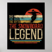 Snowboard Snowboard Vintag Retro Vater Poster (Vorne)