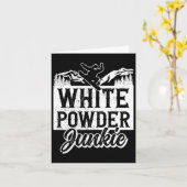 Snowboard Snowboard Vintag Retro White Powder Karte (Gelbe Blume)