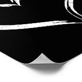 Snowboard Snowboard Vintages Herz Poster (Ecke)