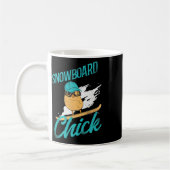 Snowboard Snowboard Vintages Hühnchen Kaffeetasse (Links)