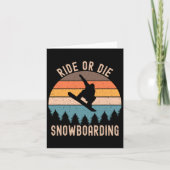 Snowboard-Snowboarde für Mens Ride oder Die Karte (Vorderseite)