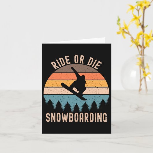 Snowboard-Snowboarde für Mens Ride oder Die Karte (Gelbe Blume)