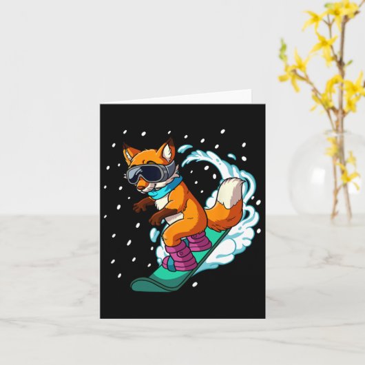 Snowboard Snowboarden 4 Karte (Gelbe Blume)