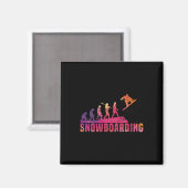 Snowboard Snowboarden Evolution Freestyle Snowboar Magnet (Vorderseite/Rückseite)