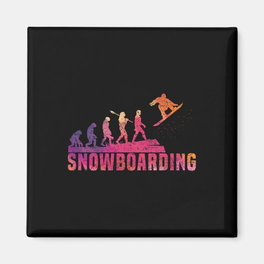 Snowboard Snowboarden Evolution Freestyle Snowboar Magnet (Vorne)