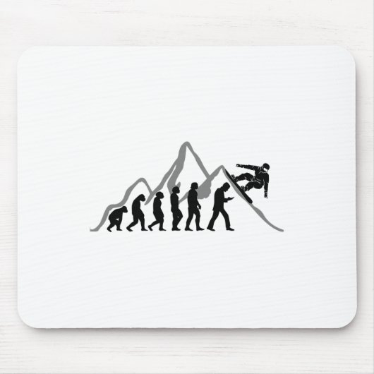 Snowboard Snowboarden Evolution Snowboard Snowboar Mousepad (Vorne)
