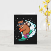 Snowboard Snowboarden Karte (Gelbe Blume)