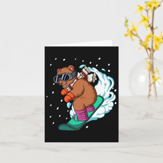 Snowboard Snowboarden Karte (Gelbe Blume)