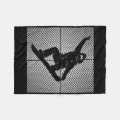 Snowboard Snowboarden Skilift Snowboarder Fleecedecke (Vorderseite (Horizontal))