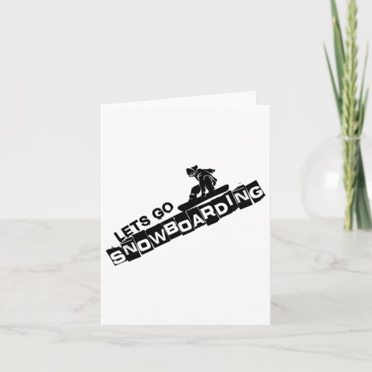 Snowboard Snowboarden - Snowboarden Karte (Vorderseite)