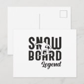 Snowboard Snowboarden Snowboarder Funny Gift Idee Postkarte (Vorne/Hinten)