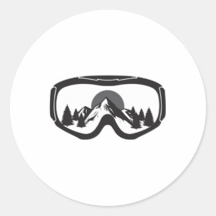 Snowboard Snowboarden Snowboarder Funny Gift Idee Runder Aufkleber