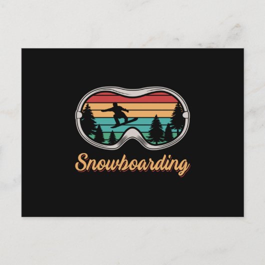 Snowboard Snowboarden Snowboarder Ski Funny Postkarte (Vorderseite)