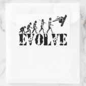 Snowboard Snowboarden Sport Evolution Art Rechteckiger Aufkleber (Tasche)