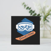 Snowboard Snowboarder Cooles Wintersportgeschenk Einladung (Stehend Vorderseite)