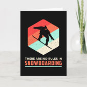 Snowboard Snowboarder Retro-Geschenk Karte (Vorderseite)
