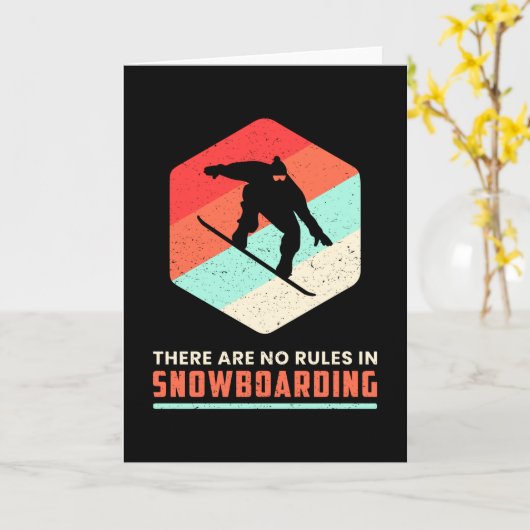 Snowboard Snowboarder Retro-Geschenk Karte (Gelbe Blume)