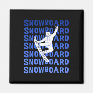 Snowboard Snowboarder Shredder Kinder Wintersport Magnet