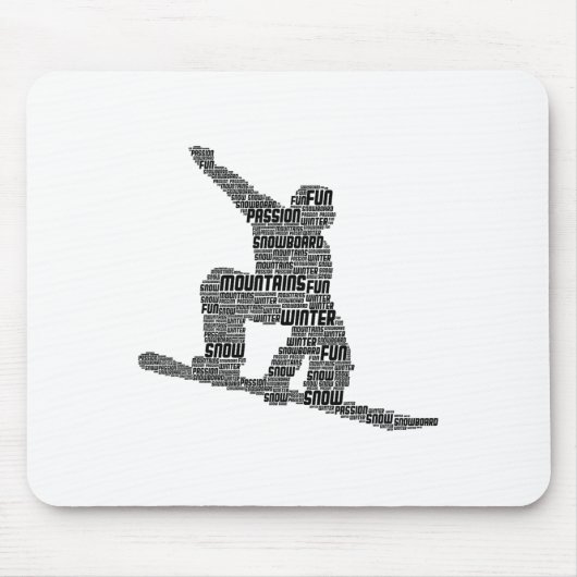 Snowboard Snowboarder Snowboarden Mousepad (Vorne)