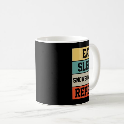 Snowboard Snowboarder Snowboarden Retro-Geschenk Kaffeetasse (VorderseiteRechts)